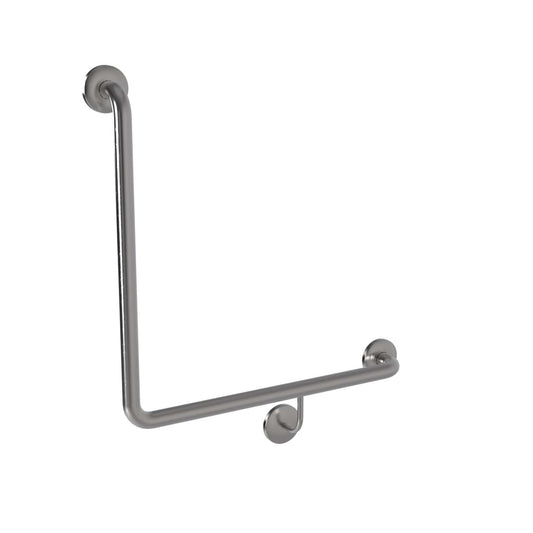 RH 600mm  Surface Mounted 32mm Grab Rail 90 Degree - RH 600mm x 600mm - Satin