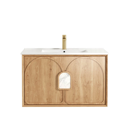 Laguna Mk II 900mm Natural Woodland Oak Wall Hung Cabinet Only