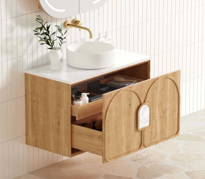 Laguna Mk II 900mm Natural Woodland Oak Wall Hung Cabinet Only