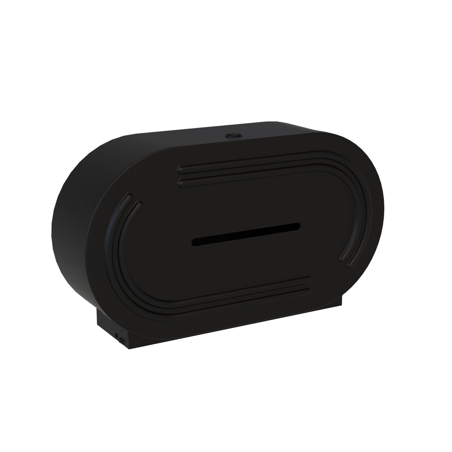 520mm W  Surface Mounted Double Jumbo Toilet Tissue Dispenser - 520mm W x 285mm H x 153mm D - Matte Black