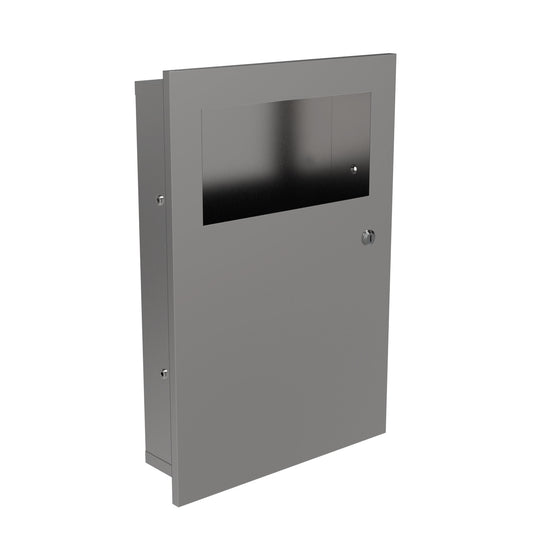 396mm  Recessed Recessed waste bin - 396mm x 581mm x 109mm - Satin