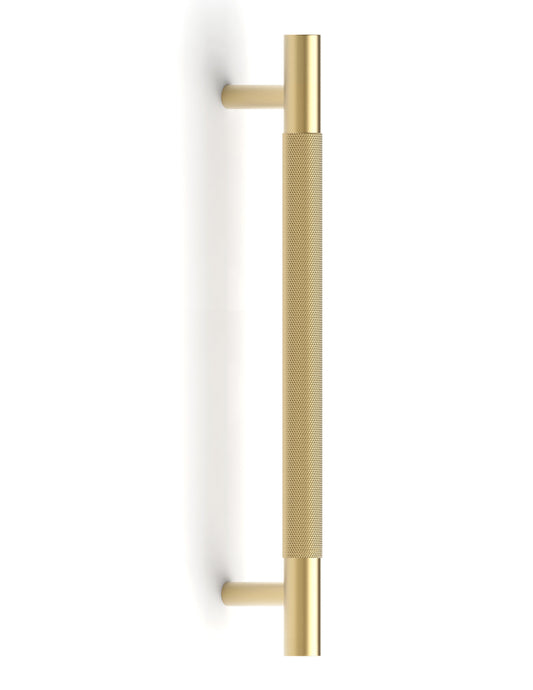Nord - Brushed Brass 160/200mm  Handle (160mm Hole to Hole ; 200mm Total Length)
