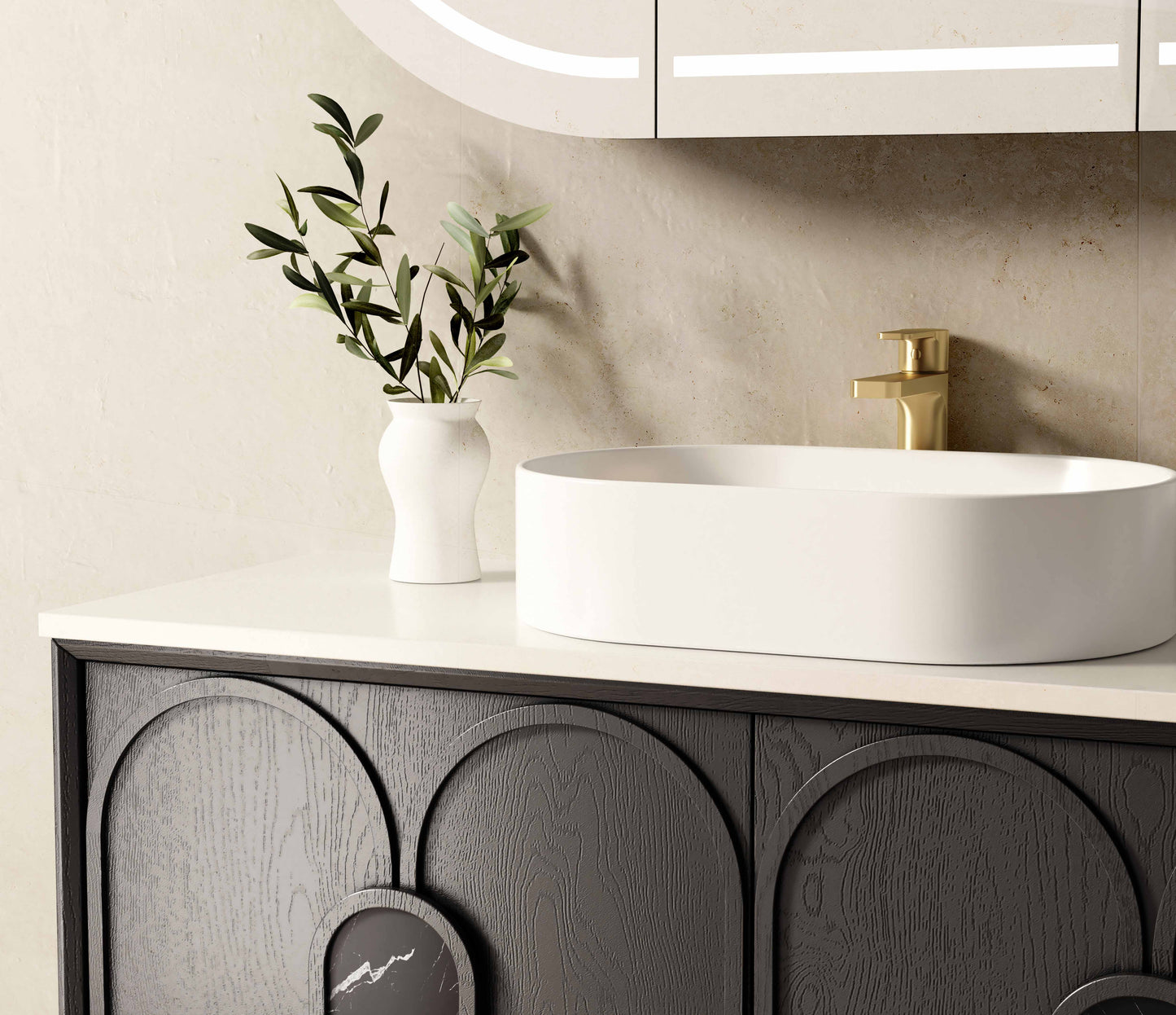 Laguna Mk II 1200mm Black Oak Wall Hung Cabinet Only