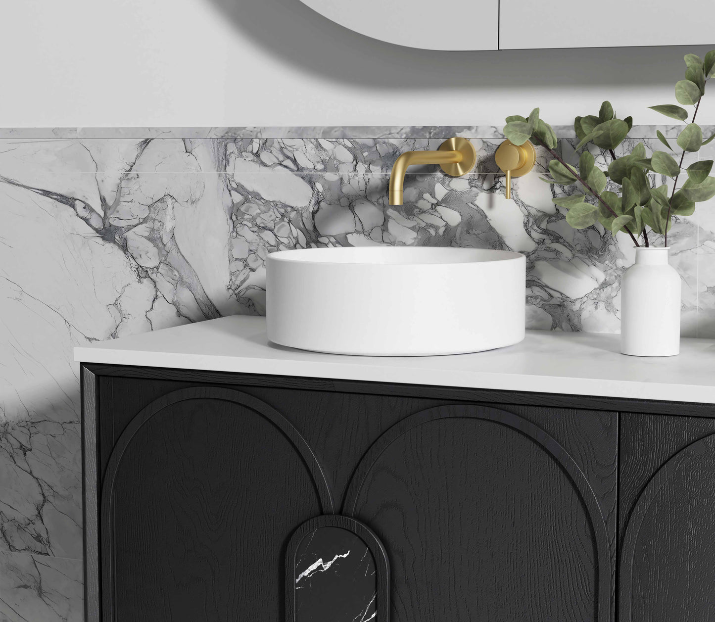 Laguna Mk II 1500mm Black Oak Wall Hung Cabinet Only