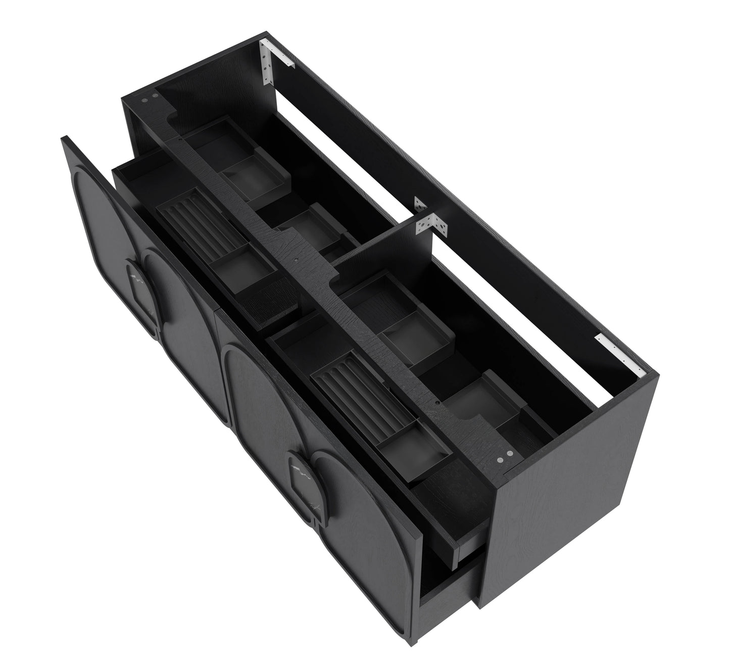 Laguna Mk II 1500mm Black Oak Wall Hung Cabinet Only