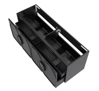 Laguna Mk II 1500mm Black Oak Wall Hung Cabinet Only
