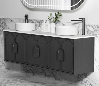 Laguna Mk II 1800mm Black Oak Wall Hung Cabinet Only