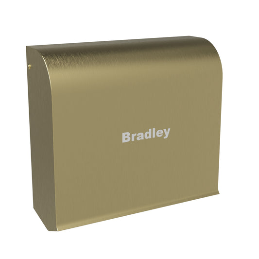 300mm W  Surface Mounted Mini Airstream Slim design Wall Mounted and Behind the Mirror - 300mm W x 275mm H x 100mm D - Brushed Brass