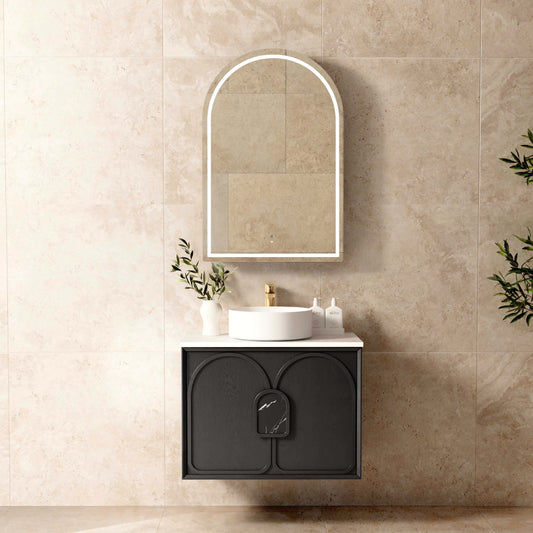 Laguna Mk II 750mm Black Oak Wall Hung Cabinet Only