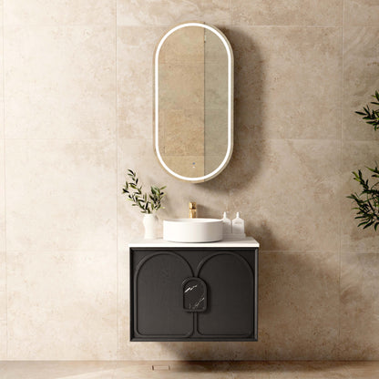Laguna Mk II 750mm Black Oak Wall Hung Cabinet Only