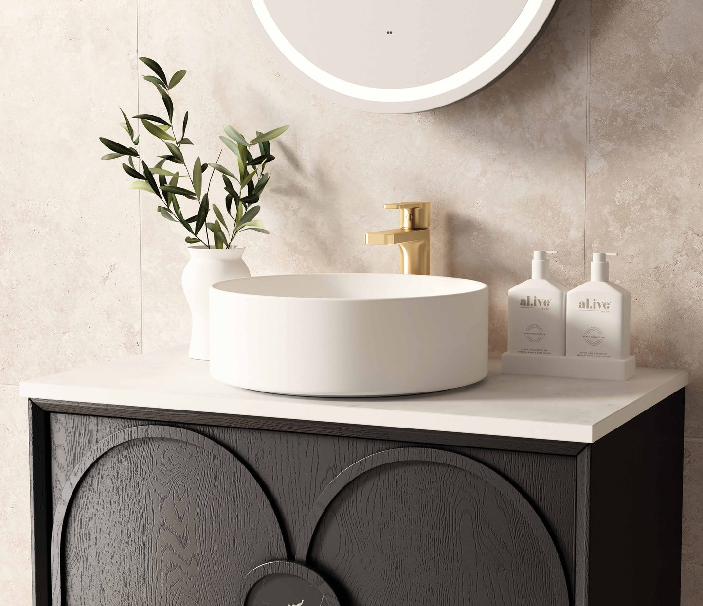 Laguna Mk II 750mm Black Oak Wall Hung Cabinet Only