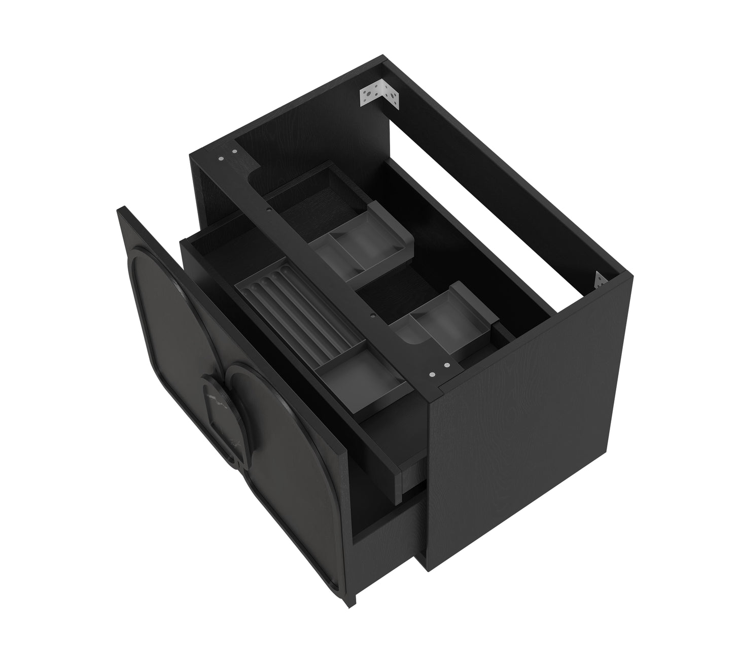 Laguna Mk II 750mm Black Oak Wall Hung Cabinet Only
