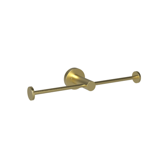 270mm W  Surface Mounted Double Toilet Roll Holder - 270mm W x 50mm H x 80mm D - Brushed Blass
