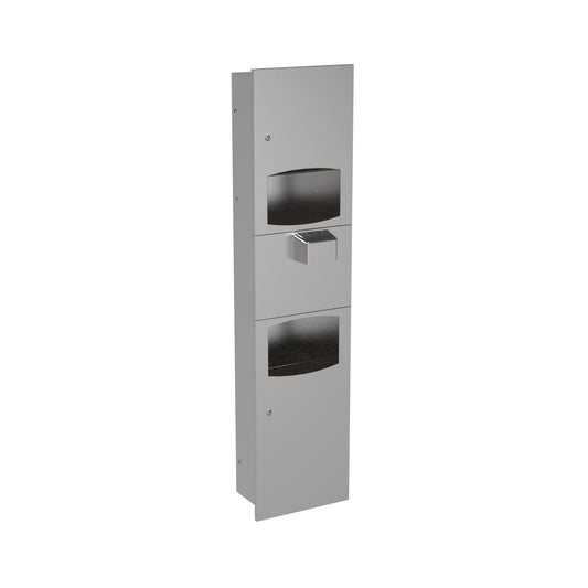 330mm W  Recessed Recessed 3 in 1 Combination - 330mm W x 1360mm H x 184mm D - Satin