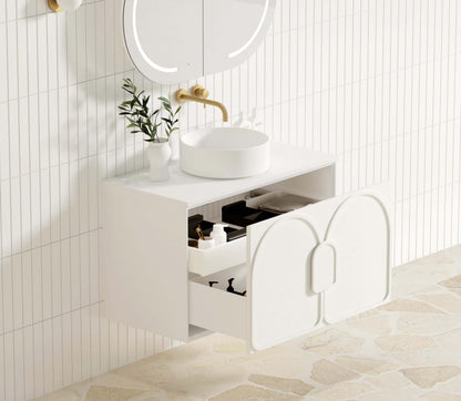Laguna Mk II 900mm Matte White Wall Hung Cabinet Only