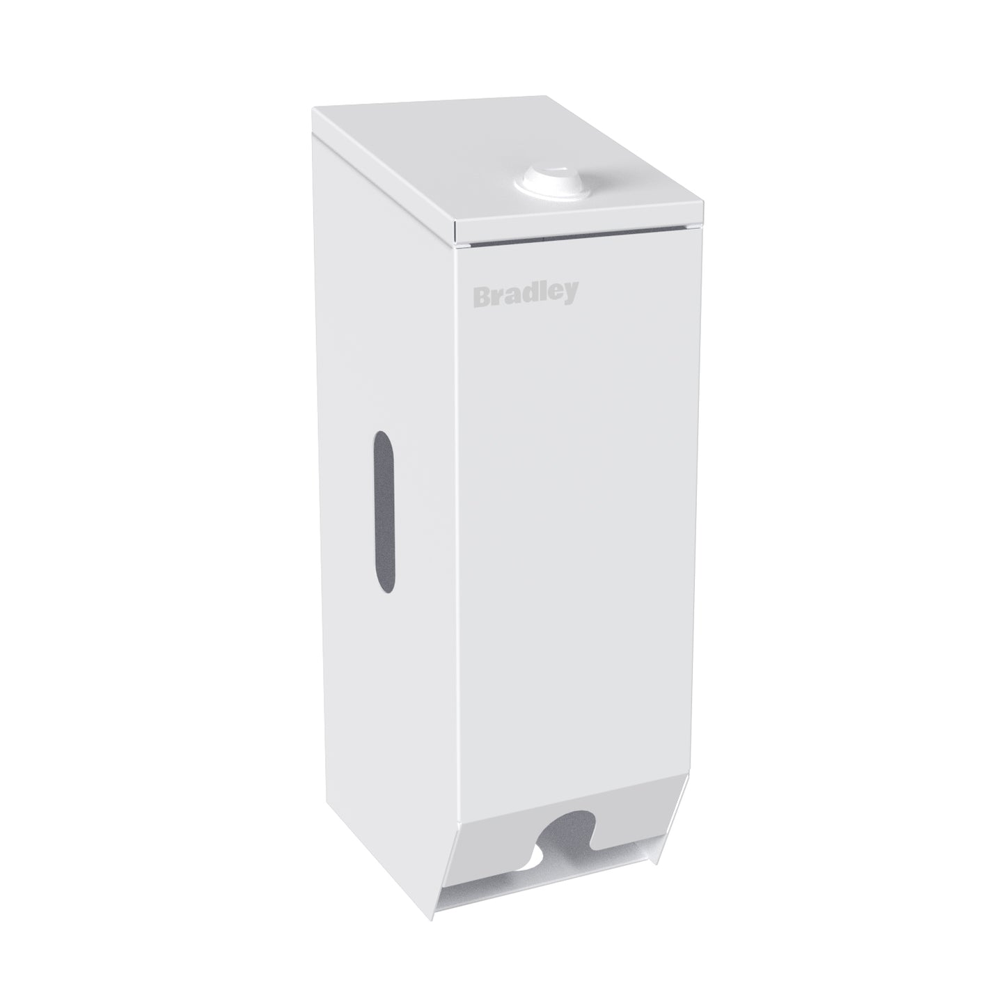 115mm W  Surface Mounted Double Toilet Tissue Dispenser - 115mm W x 315mm H x 128mm D - White