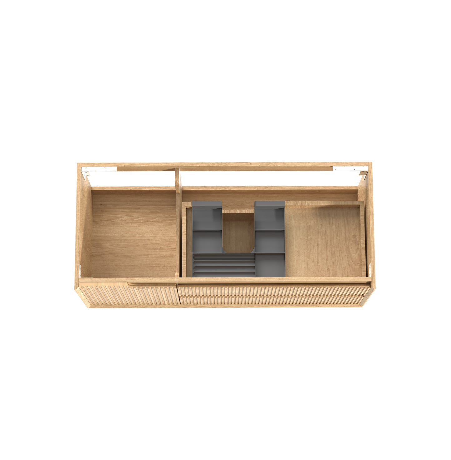 Byron Fluted 1200mm Woodland Oak Wall Hung Cabinet Only