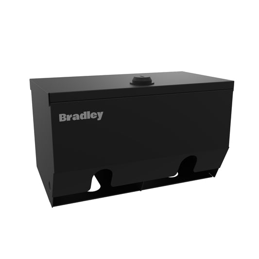 232mm Surface Mounted Double Toilet Roll Holder Lockable AS1428.1 Compliant  - 232mmx140mmx126mm - Matte Black