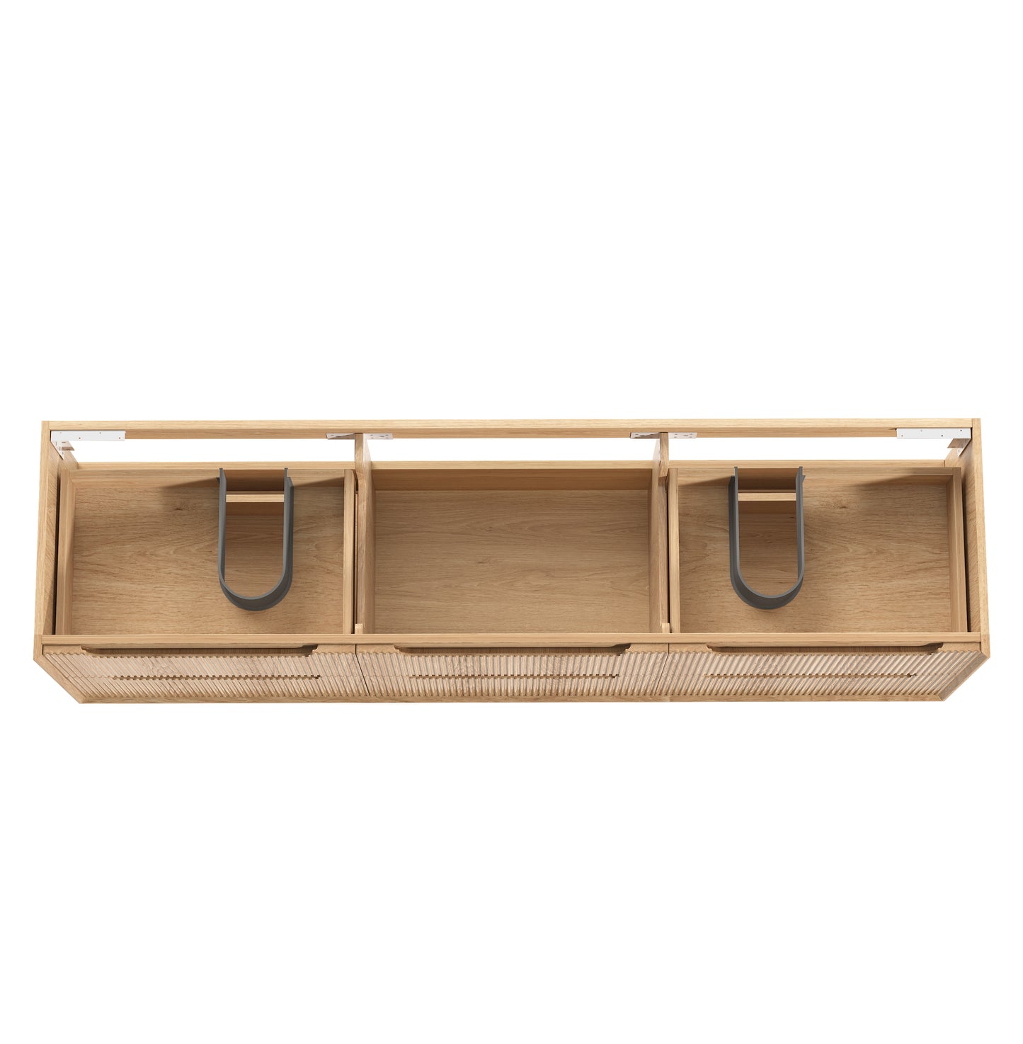 Byron Fluted 1800mm Woodland Oak Wall Hung Cabinet Only