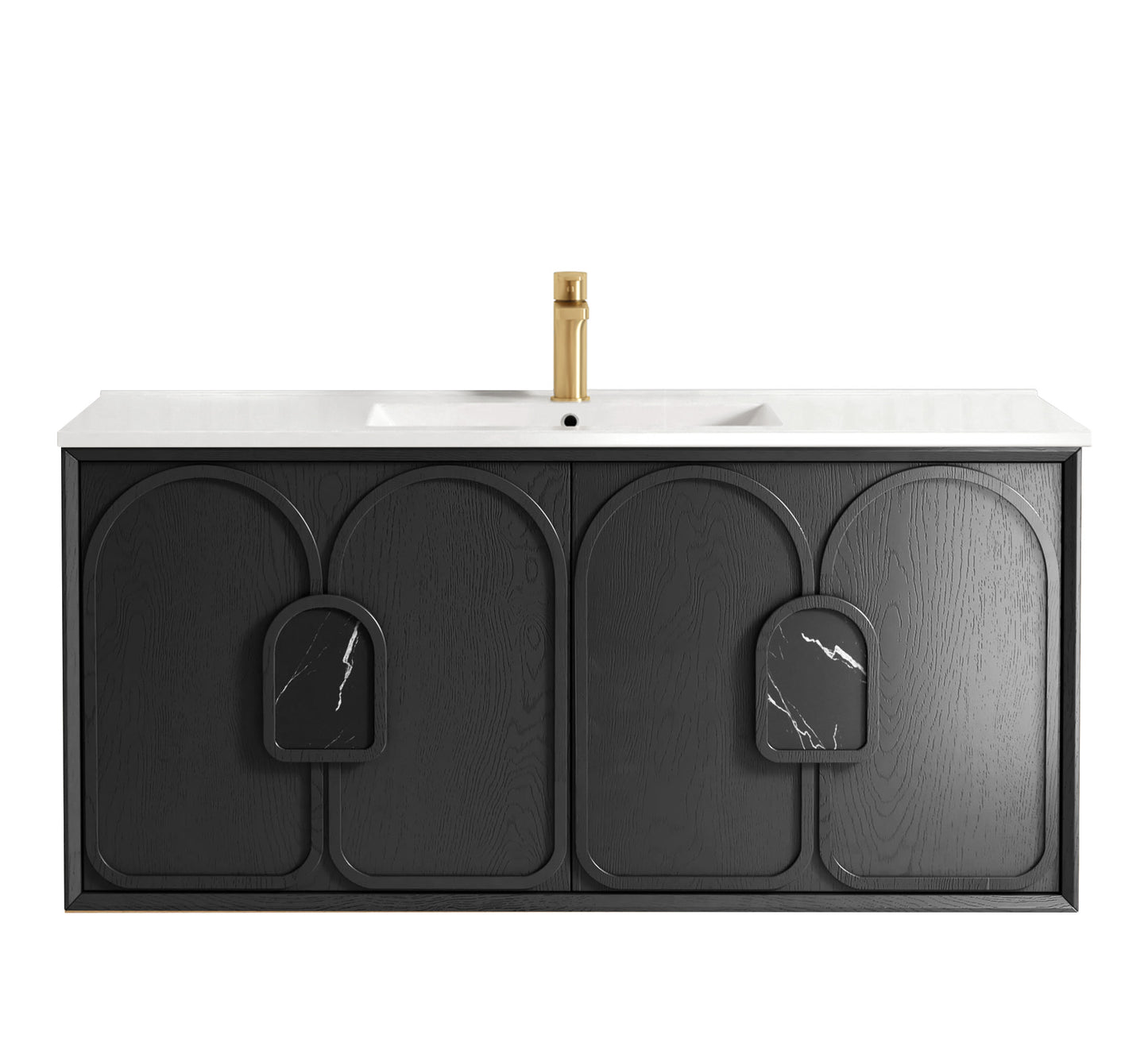 Laguna Mk II 1200mm Black Oak Wall Hung Cabinet Only