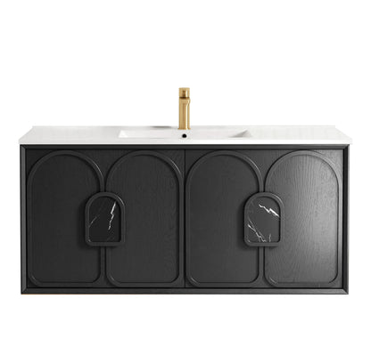 Laguna Mk II 1200mm Black Oak Wall Hung Cabinet Only