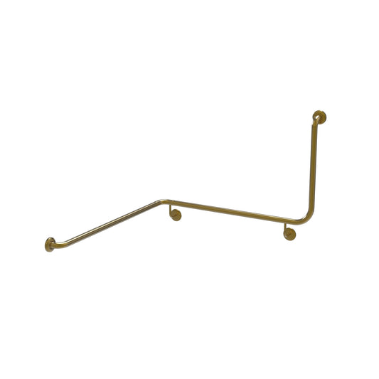 LH 1037.6mm  Surface Mounted 32mm Grab Rail to suit In  Wall Cistern  - LH 1037.6mm x 960mm x  600mm - PVD Brushed Brass