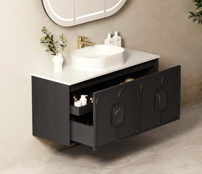 Laguna Mk II 1200mm Black Oak Wall Hung Cabinet Only