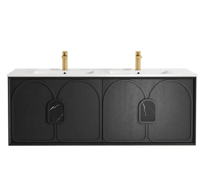 Laguna Mk II 1500mm Black Oak Wall Hung Cabinet Only