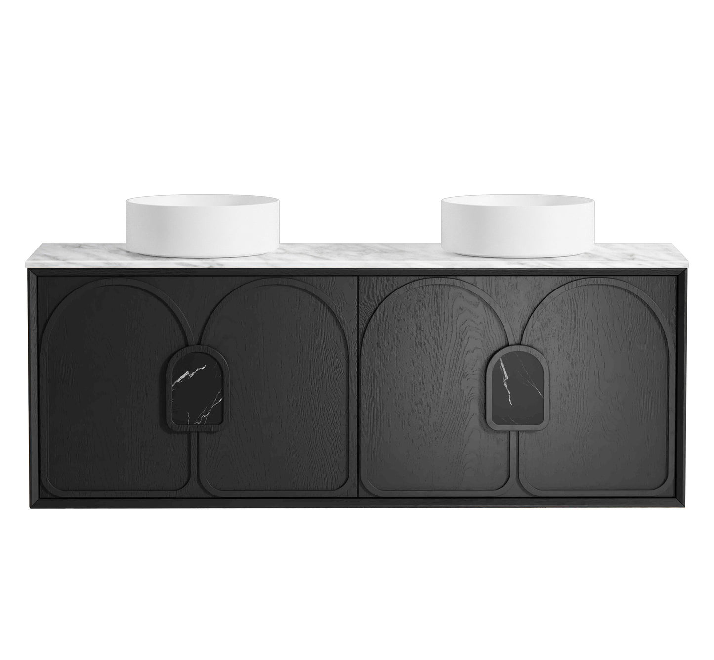 Laguna Mk II 1500mm Black Oak Wall Hung Cabinet Only