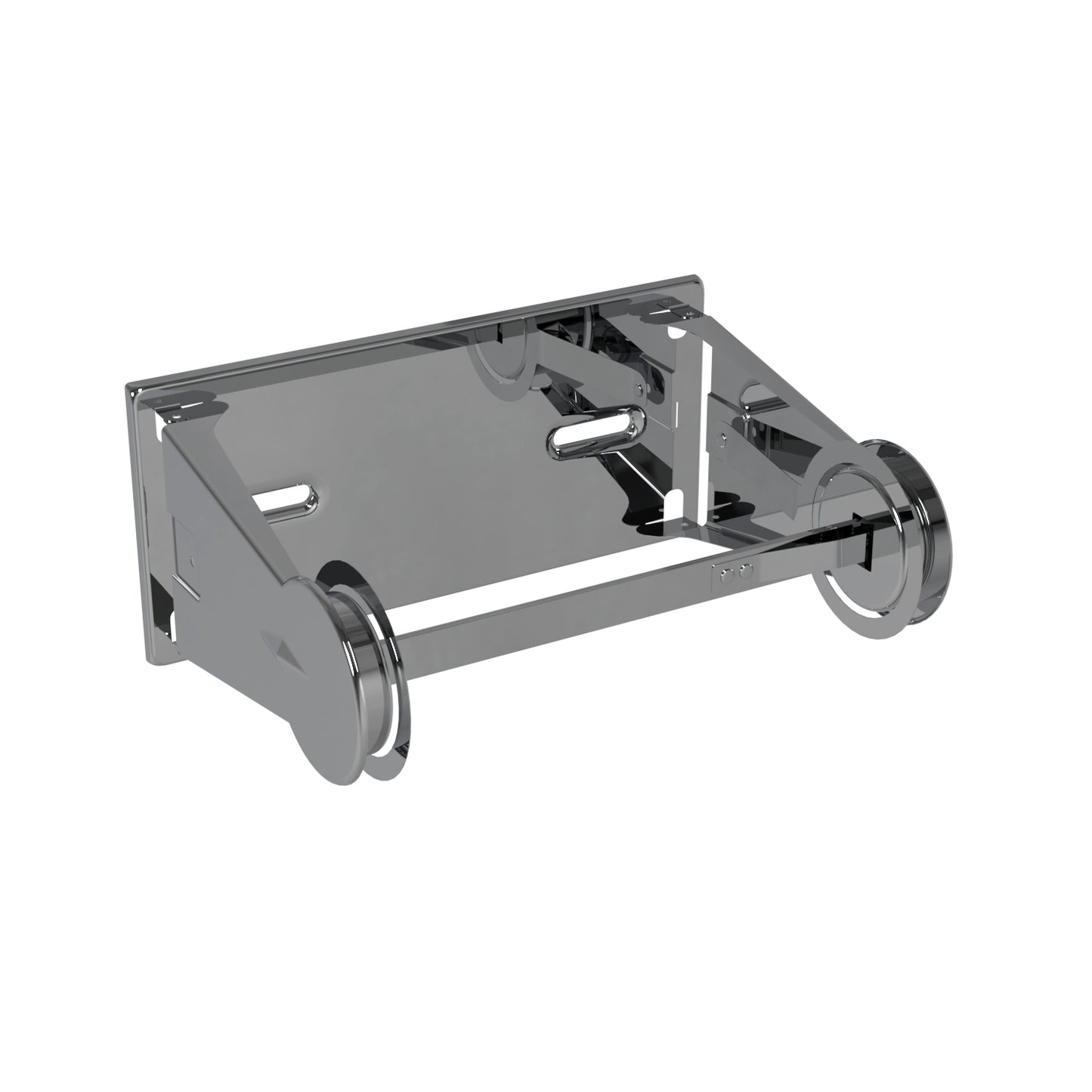 152mm W  Surface Mounted Toilet Tissue Dispenser - 152mm W x 70mm H x 114mm D - Chrome
