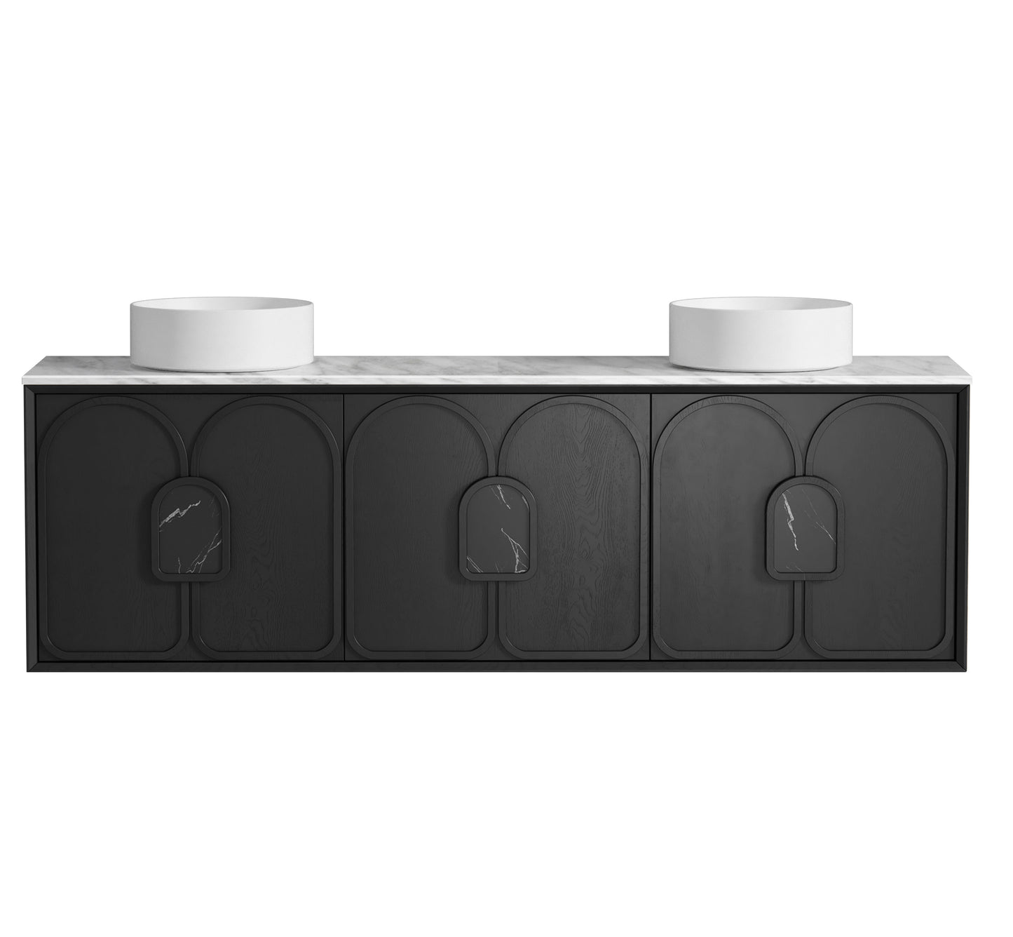 Laguna Mk II 1800mm Black Oak Wall Hung Cabinet Only