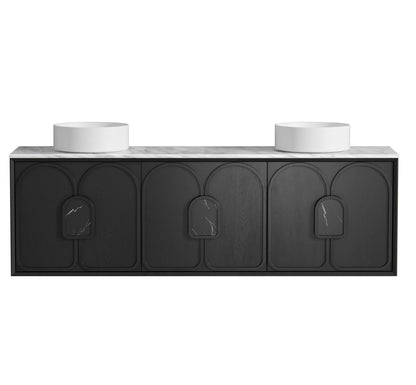 Laguna Mk II 1800mm Black Oak Wall Hung Cabinet Only