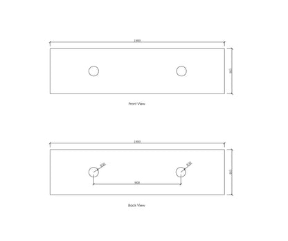 Laguna Mk II 1800mm Black Oak Wall Hung Cabinet Only