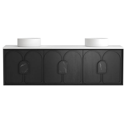 Laguna Mk II 1800mm Black Oak Wall Hung Cabinet Only