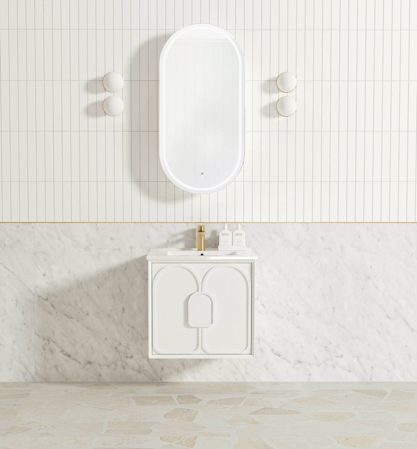 Laguna Mk II 600mm Matte White Wall Hung Cabinet Only