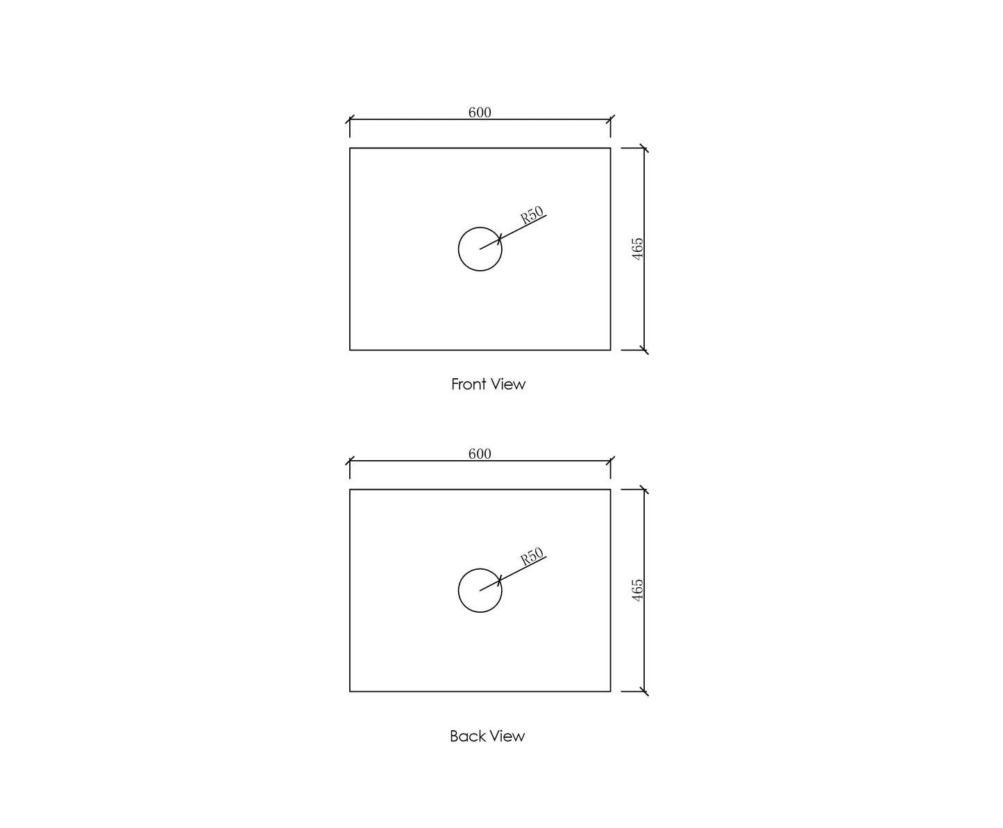 Laguna Mk II 600mm Matte White Wall Hung Cabinet Only