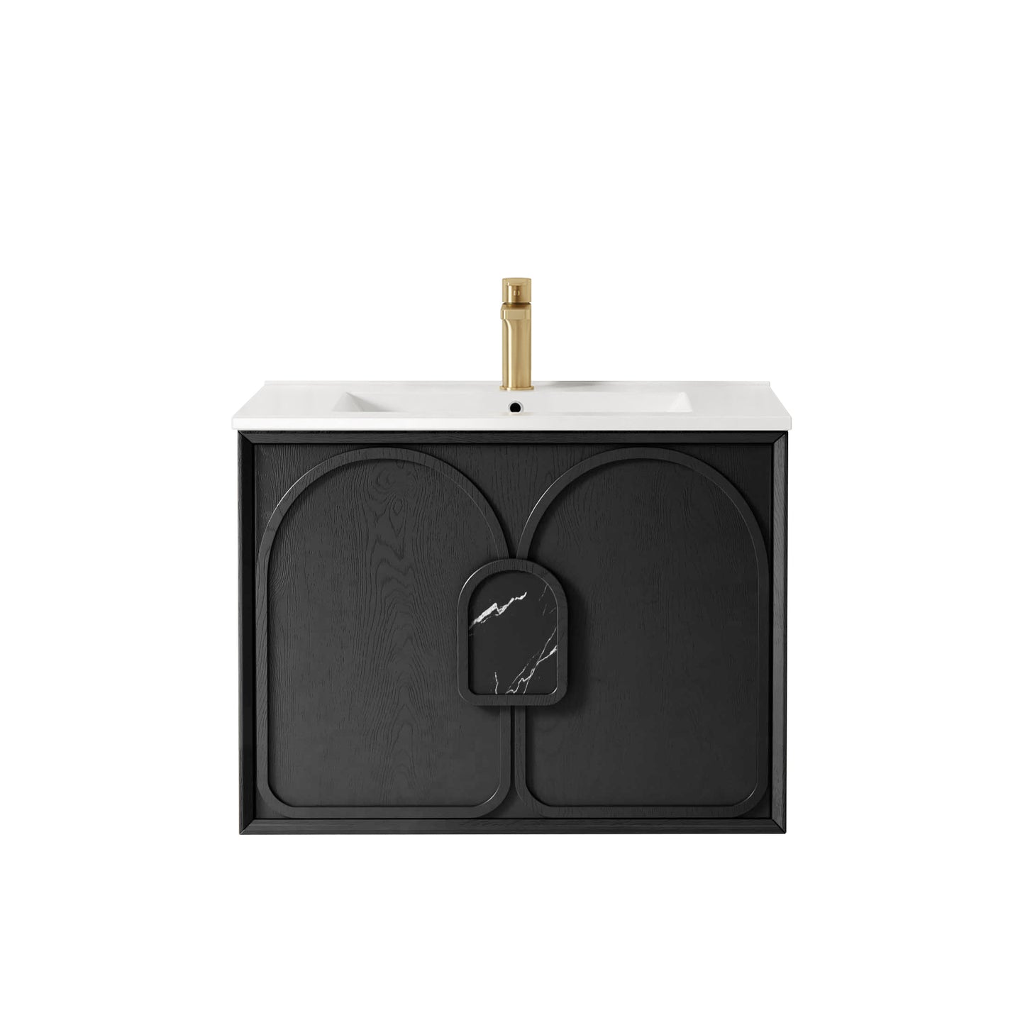 Laguna Mk II 750mm Black Oak Wall Hung Cabinet Only