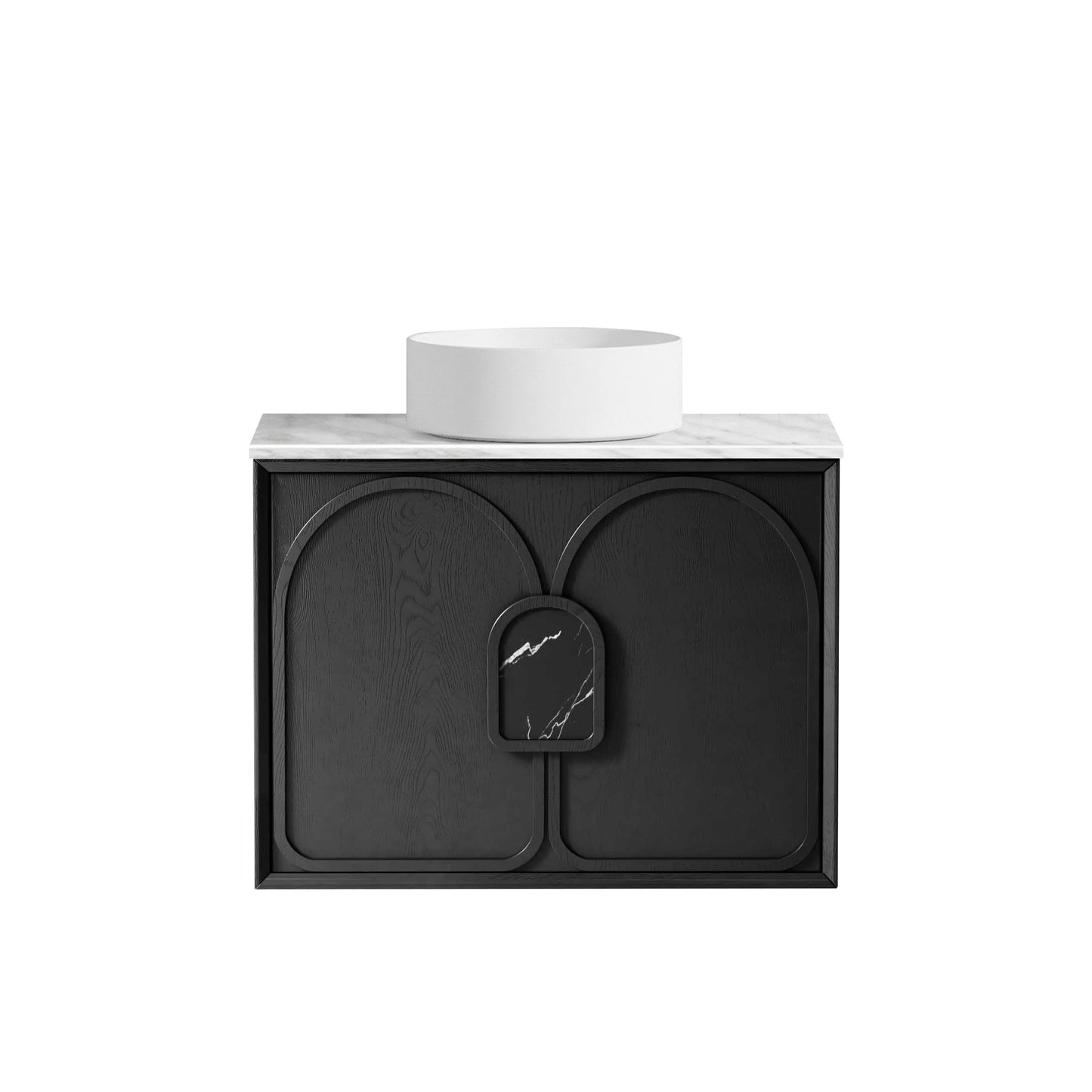 Laguna Mk II 750mm Black Oak Wall Hung Cabinet Only