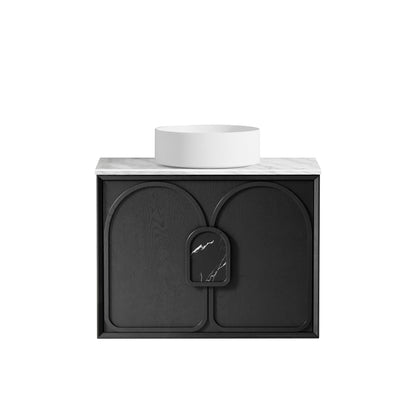 Laguna Mk II 750mm Black Oak Wall Hung Cabinet Only