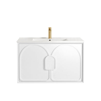 Laguna Mk II 900mm Matte White Wall Hung Cabinet Only
