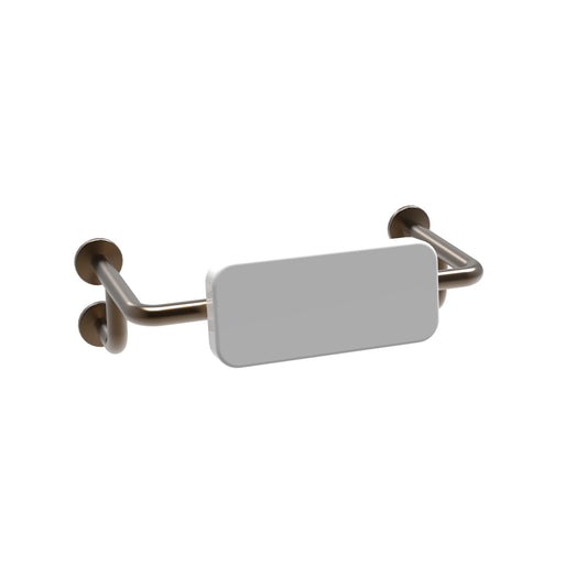 560mm W  Surface Mounted Backrest for Accessible Toilet - 560mm W x 350mm D - PVD Brushed Brass