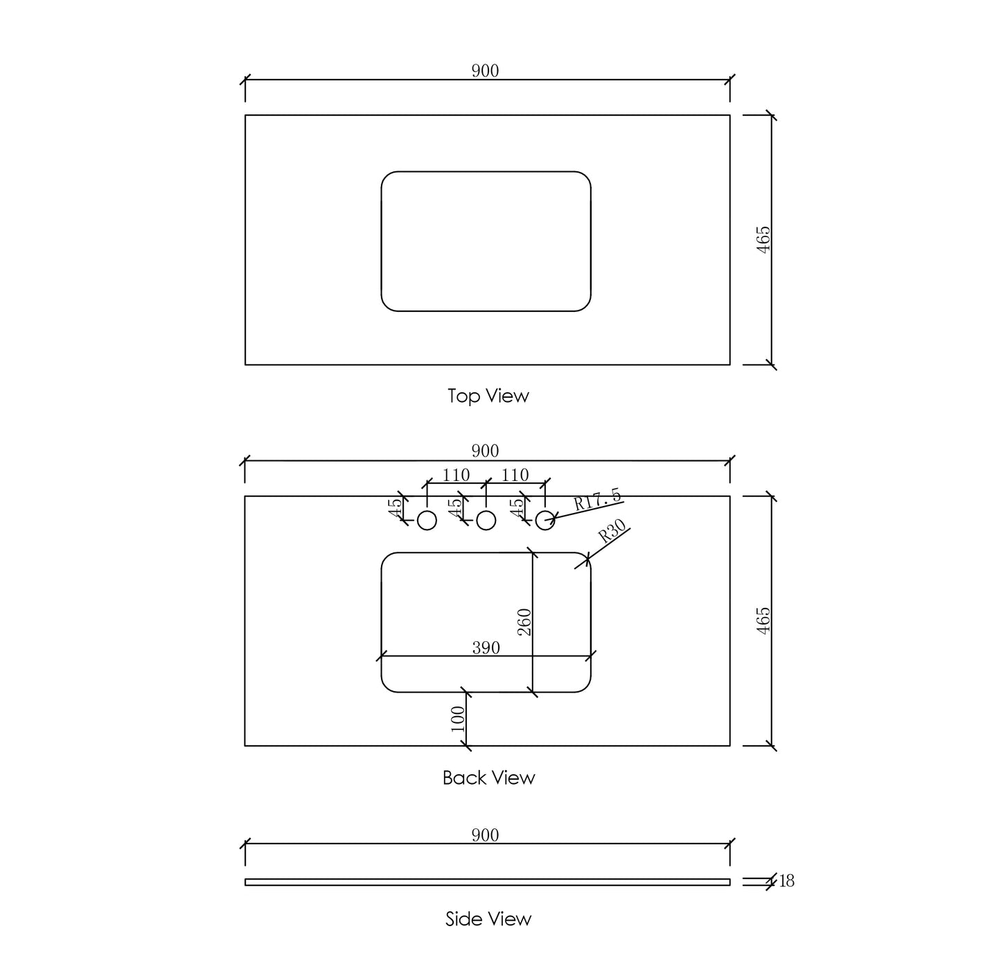 Laguna Mk II 900mm Matte White Wall Hung Cabinet Only