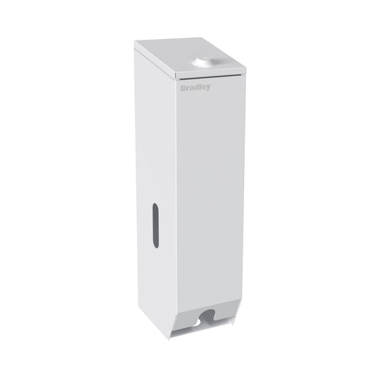115mm W  Surface Mounted Triple Toilet Tissue Dispenser - 115mm W x 420mm H x 128mm D - White
