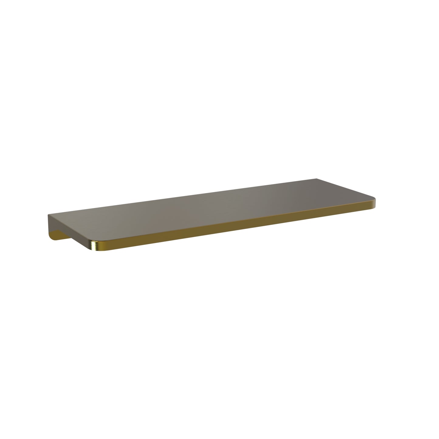 350mm  Surface Mounted Shelf 120mm Deep Vanity Shelf - 350mm x 120mm - Brushed Brass
