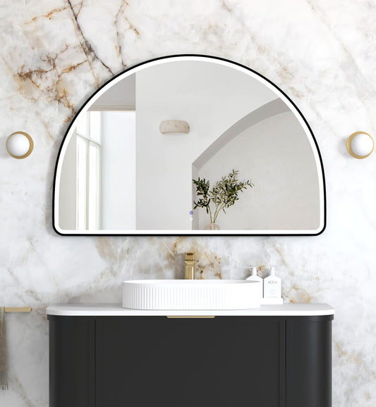 LED Moonlight Archie 800x1200 Black Metal Frame Mirror