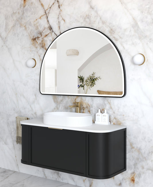 LED Moonlight Archie 800x1200 Black Metal Frame Mirror