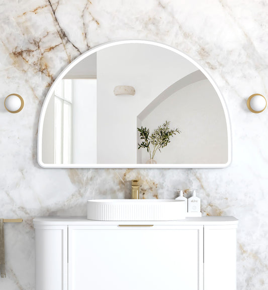 LED Moonlight Archie 800x1200 White Metal Frame Mirror