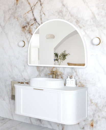 LED Moonlight Archie 800x1200 White Metal Frame Mirror