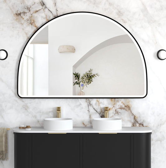 LED Moonlight Archie 1000x1500 Black Metal Frame Mirror