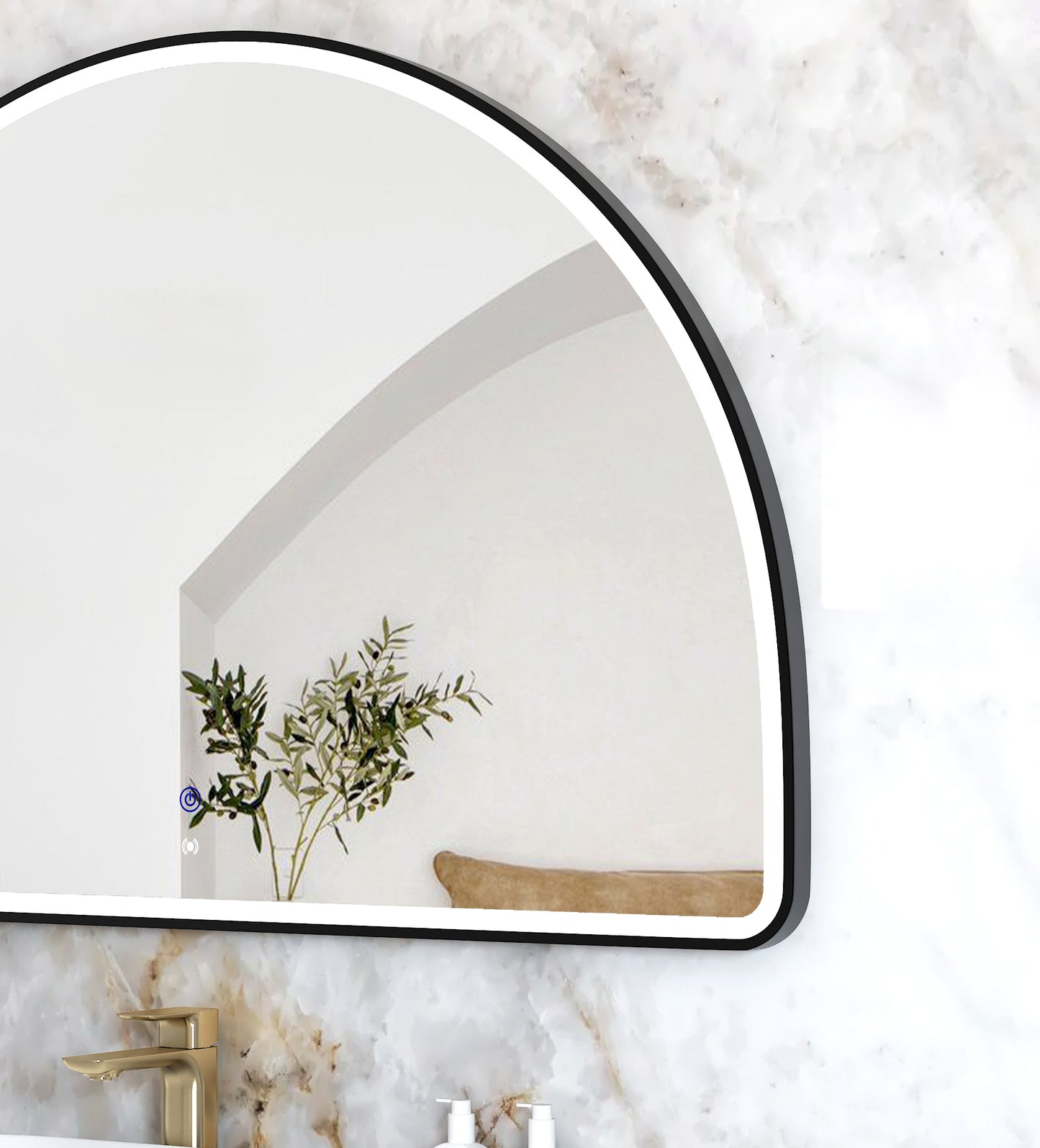 LED Moonlight Archie 1000x1500 Black Metal Frame Mirror